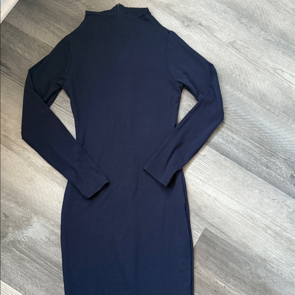 NWOT’S NAKED WARDROBE LONG SLEEVE MIDI/MAXI MOCK NECK DRESS! - Picture 3 of 7